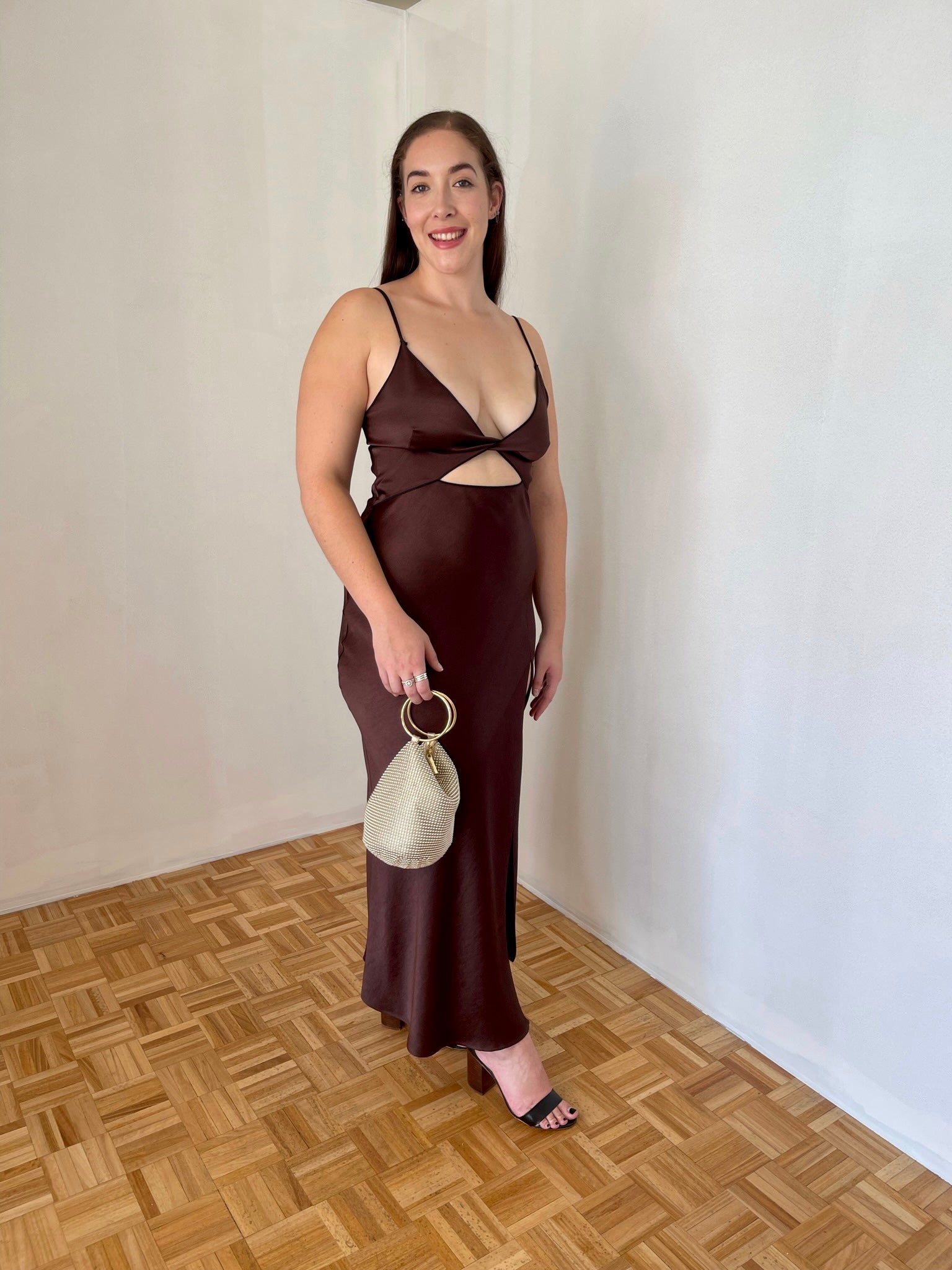 Bianca Mesh Handle Bag - Gold