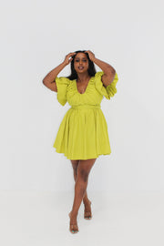 Gretta Bow Back Mini - Chartreuse