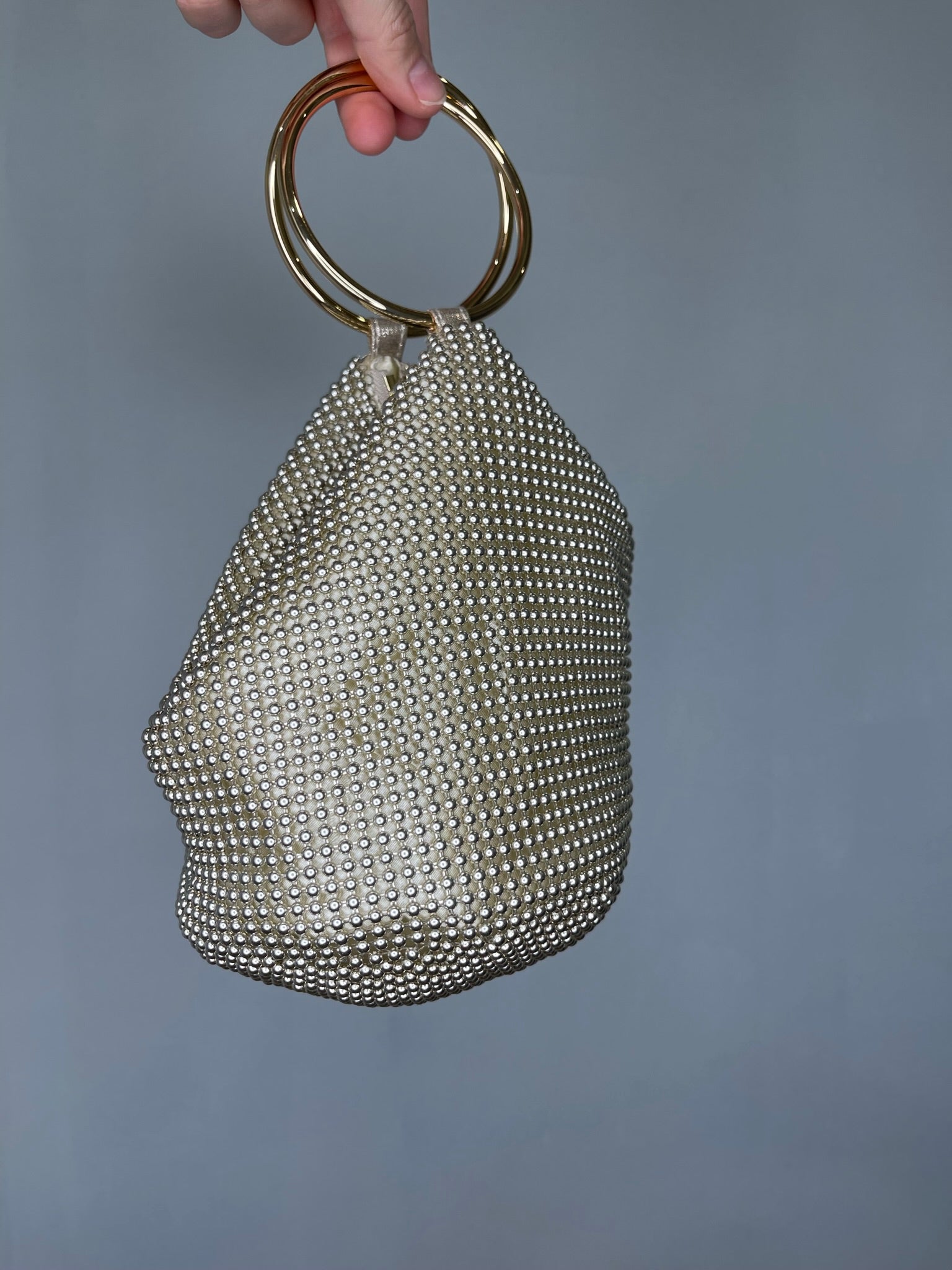 Bianca Mesh Handle Bag - Gold