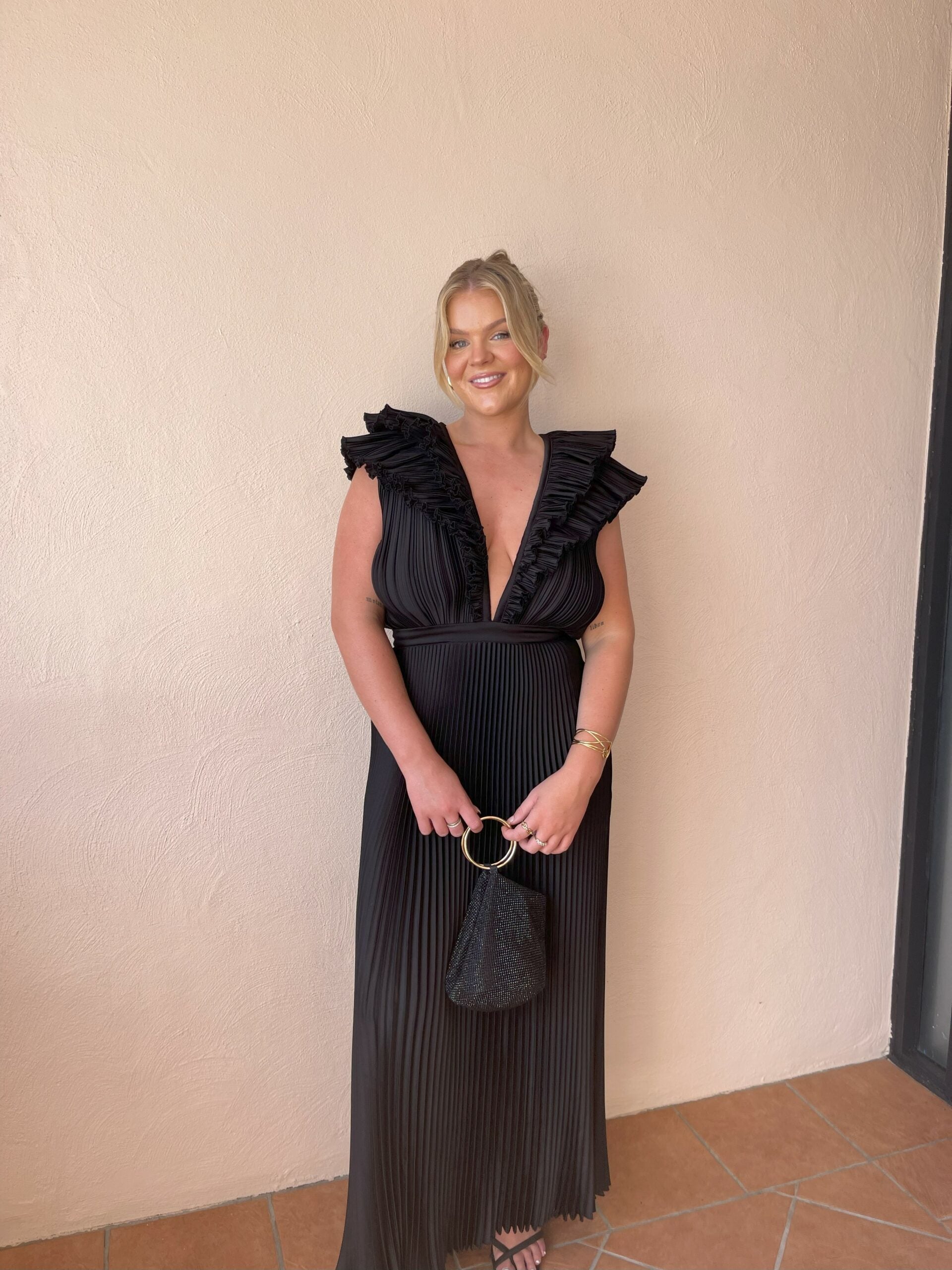 Tuileries Split Gown - Black