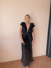 Tuileries Split Gown - Black