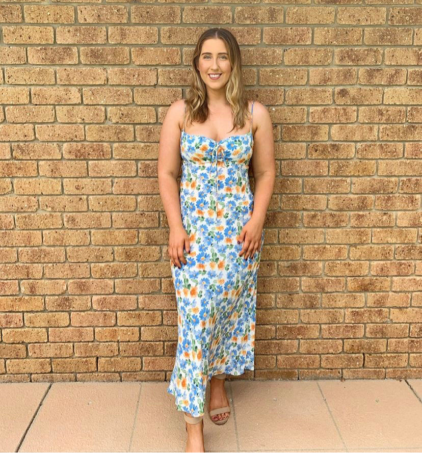 La Jolie Midi Dress - Floral Print