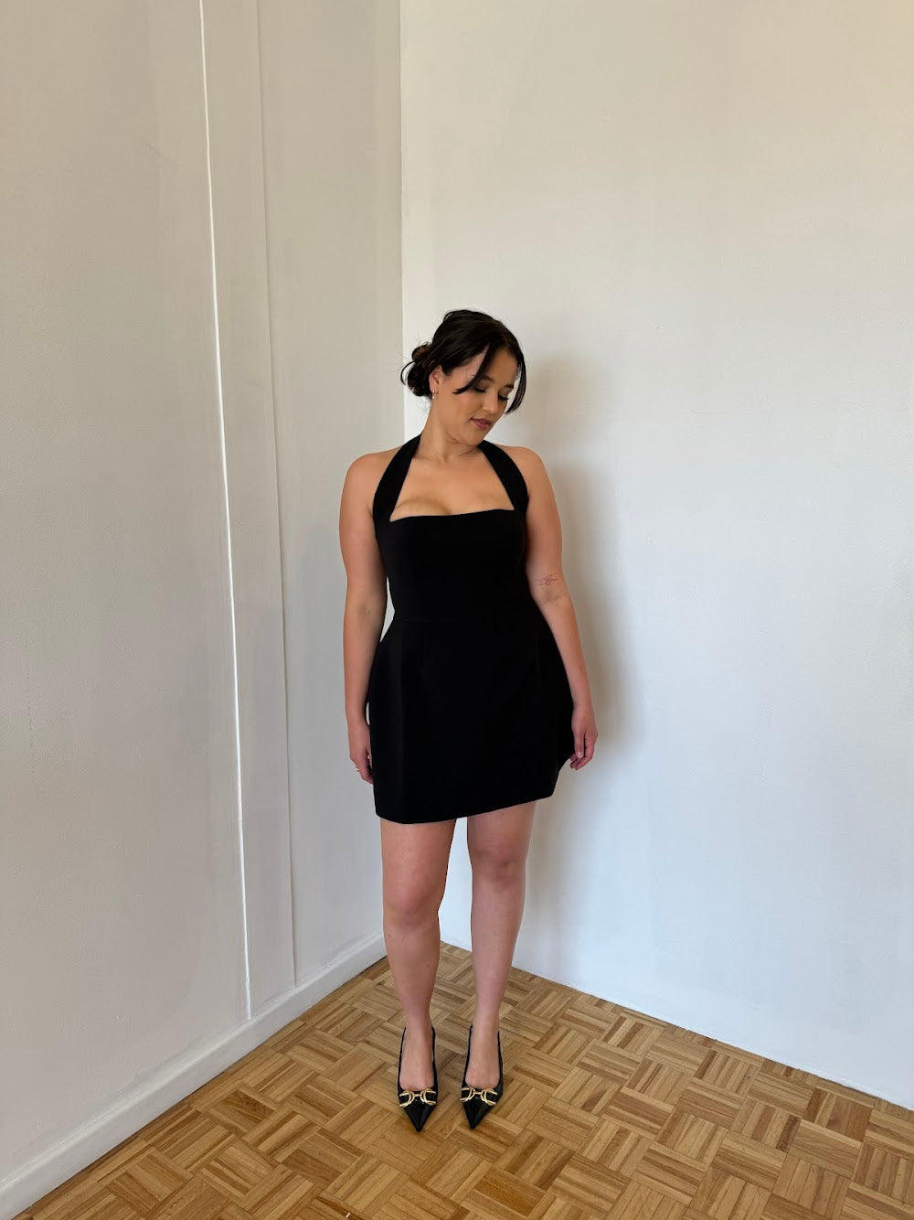 Ultimate Muse Structured Mini Dress - Black
