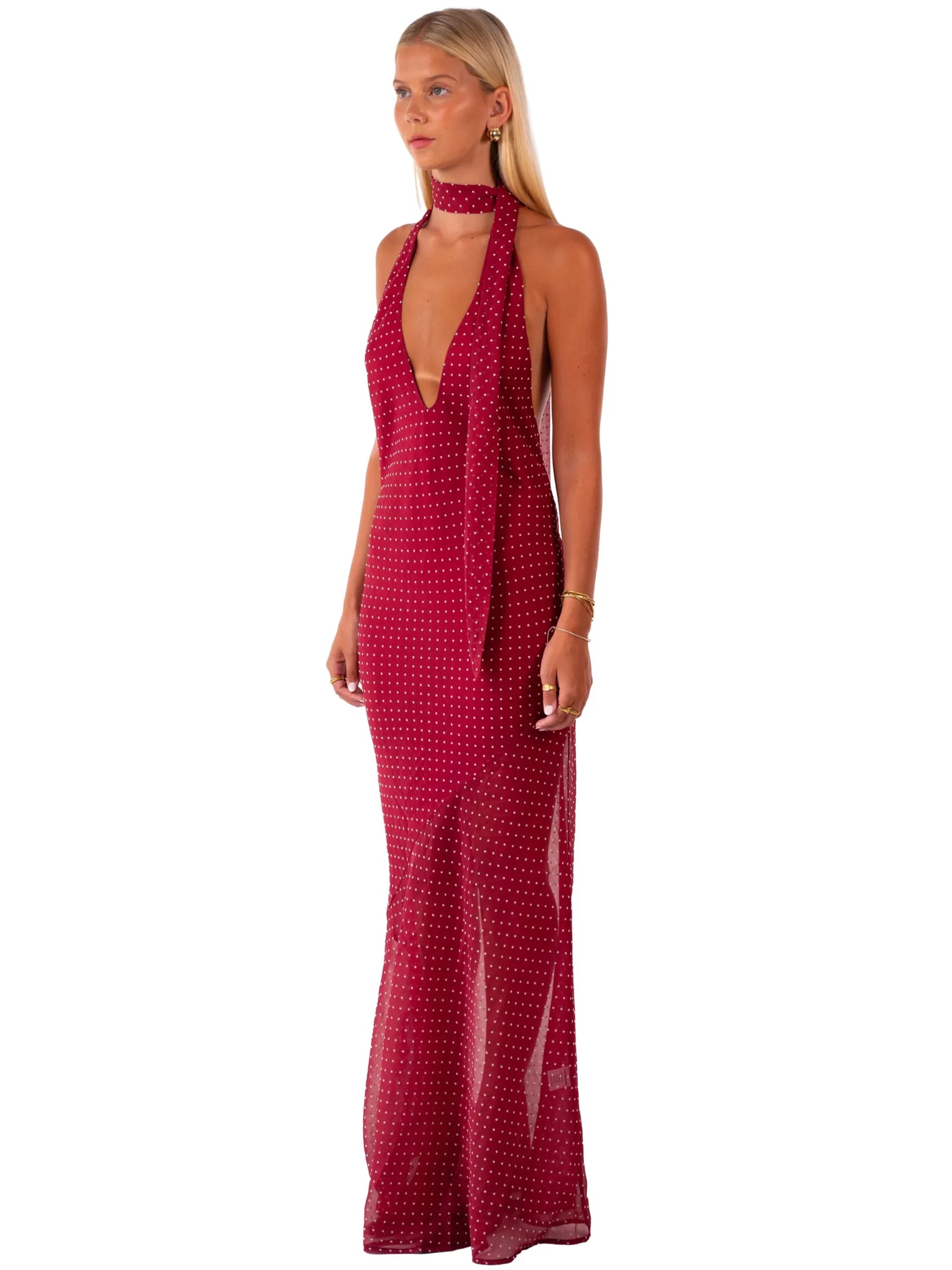 Jasmine Maxi - Burgundy