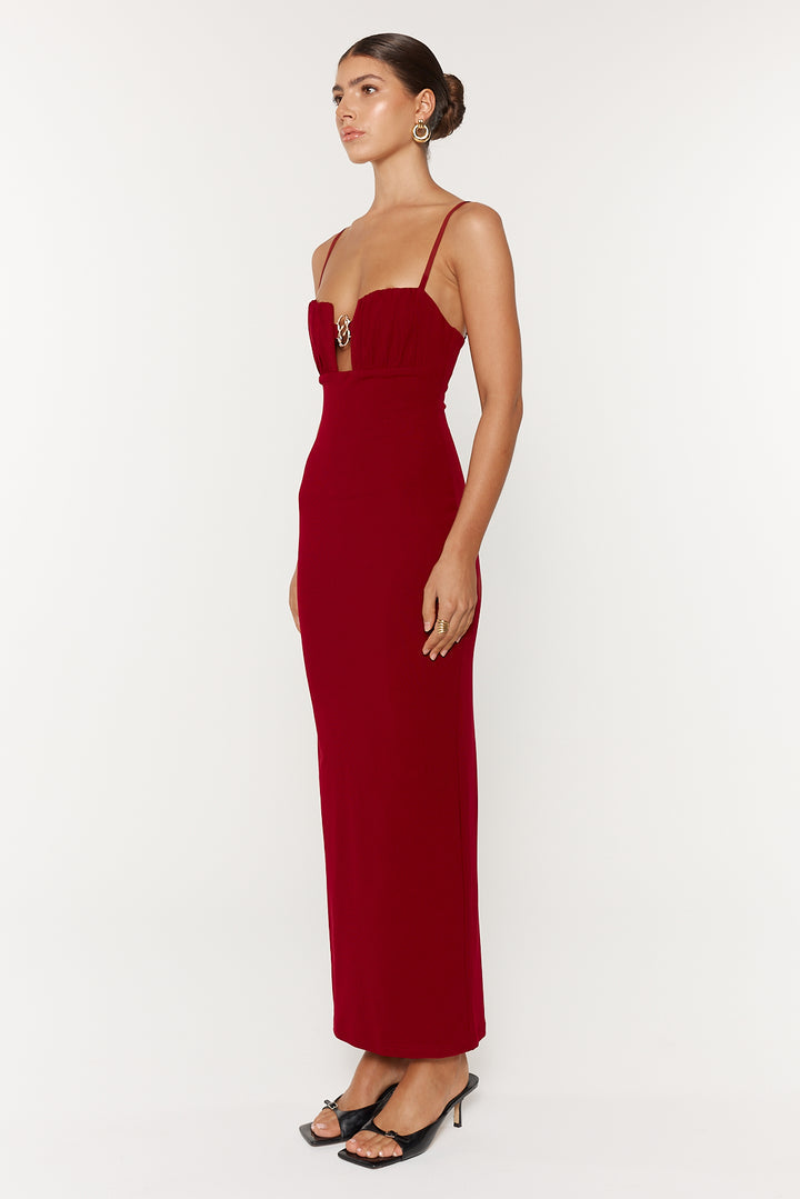 She is Olla Fela Dress - Deep Mahogany
