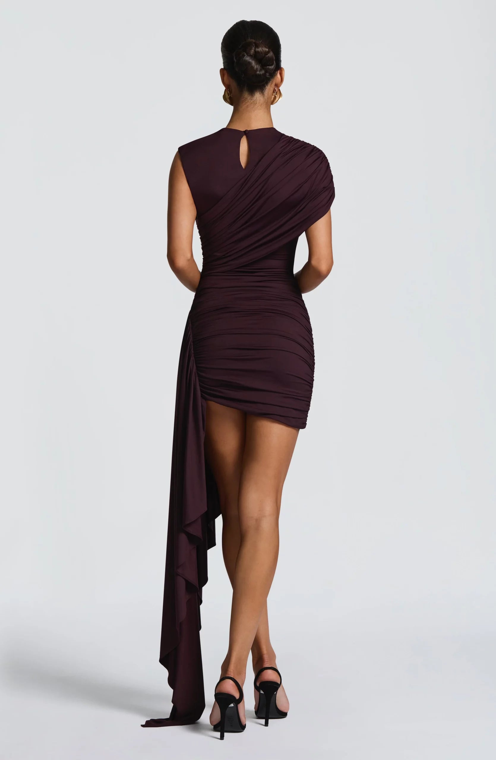 Marnie Mini Dress - Plum Brown