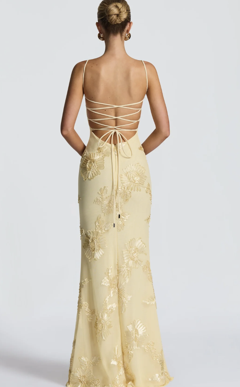 Nefertiti Maxi Dress - Lemon