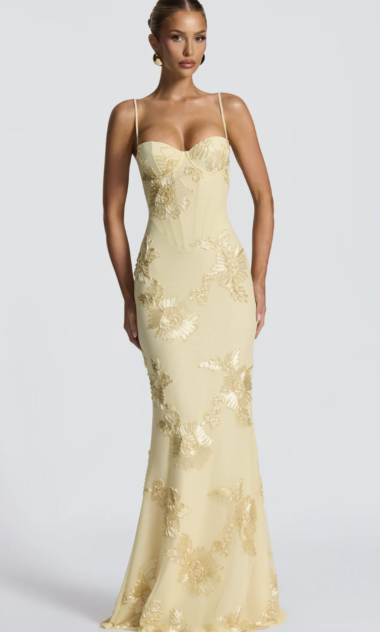 Nefertiti Maxi Dress - Lemon