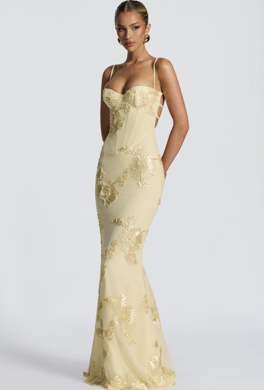 Nefertiti Maxi Dress - Lemon