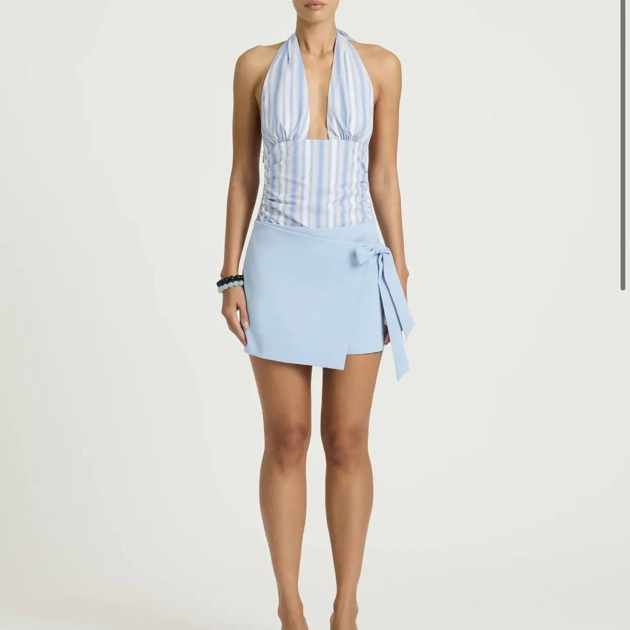 Tiano Mini Dress - Blue Stripe