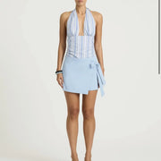 Tiano Mini Dress - Blue Stripe