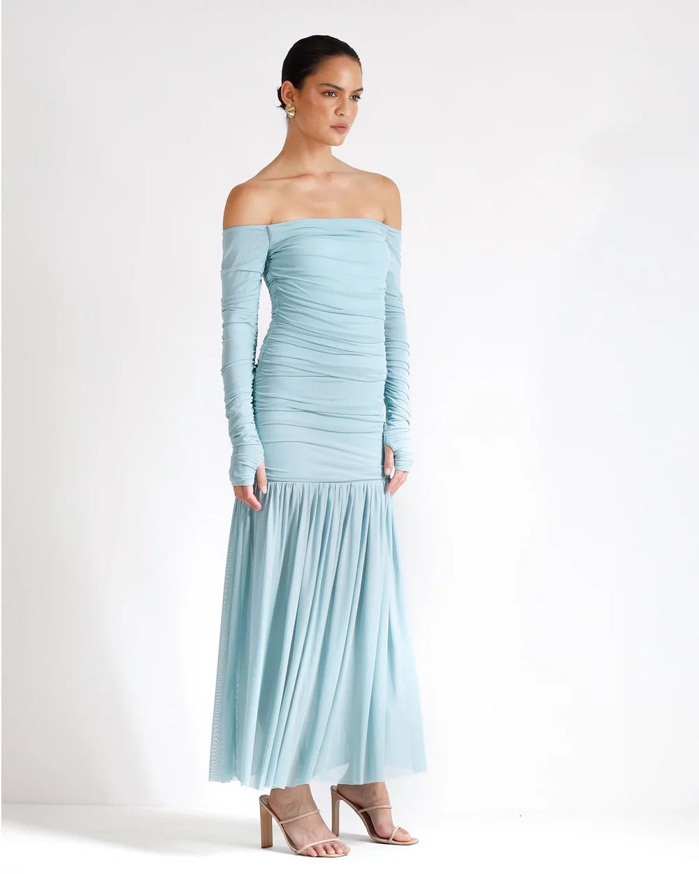 Echo Hourglass Dress - Sky Blue