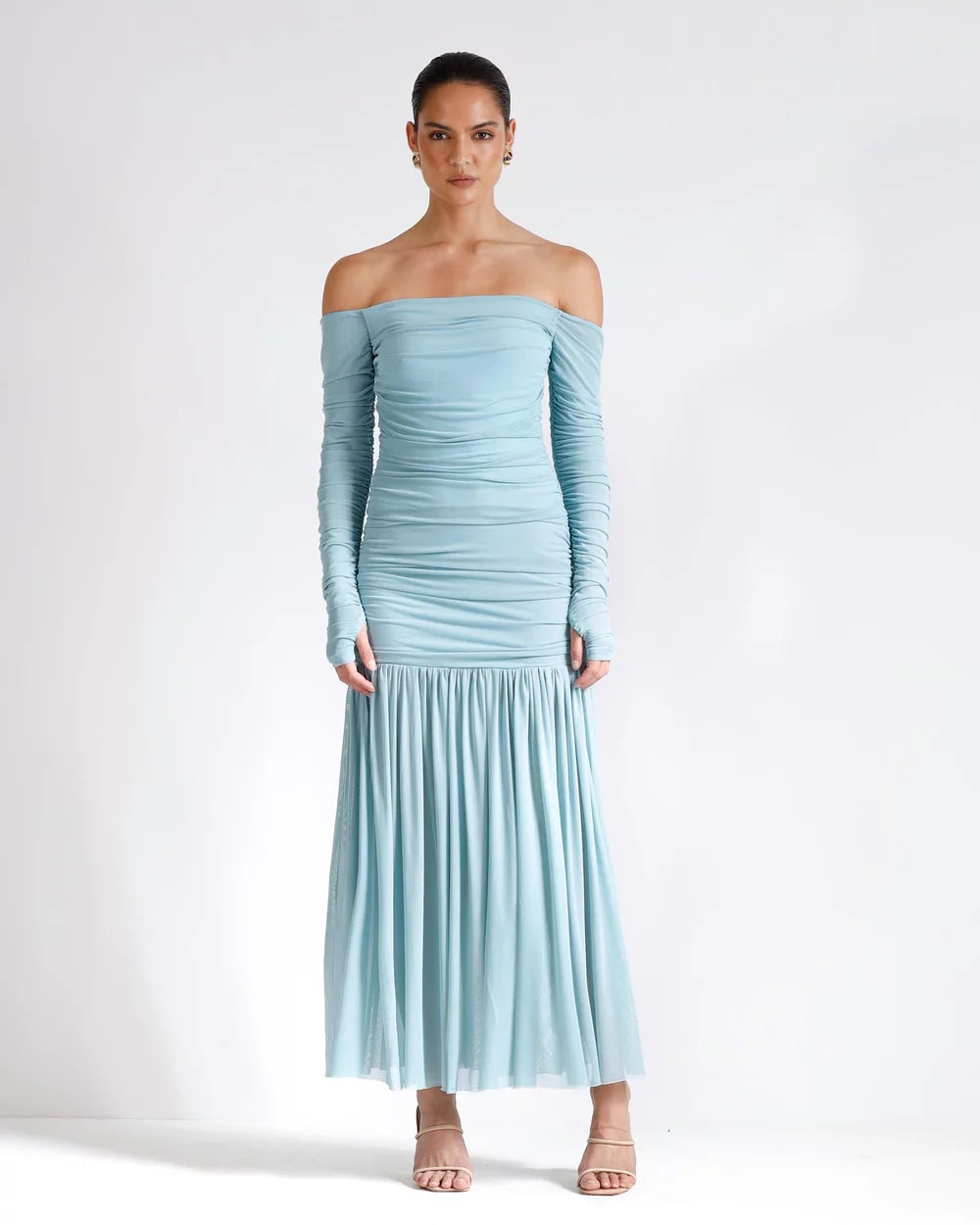 Echo Hourglass Dress - Sky Blue