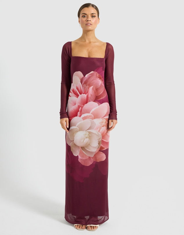 Dahlia Maxi Dress - Dark Cherry