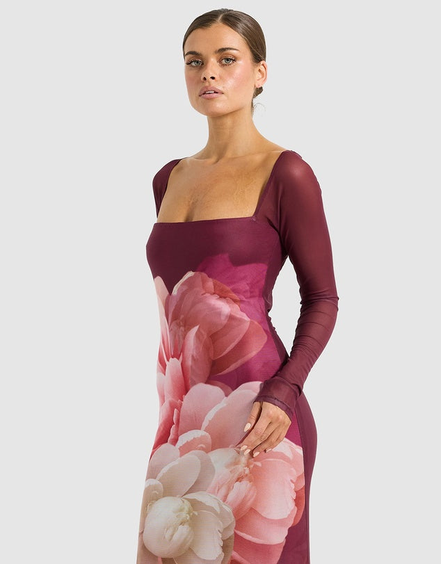 Dahlia Maxi Dress - Dark Cherry