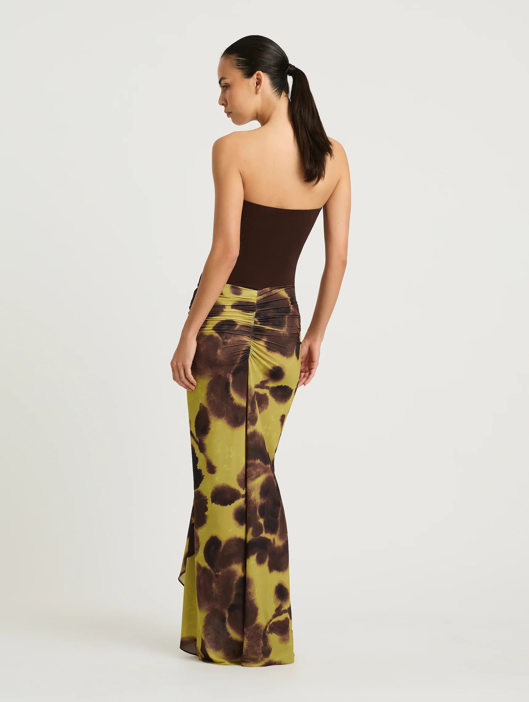 Rumi Maxi Dress - Choc / Botanica
