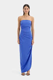 Sol Strapless Dress - Blue