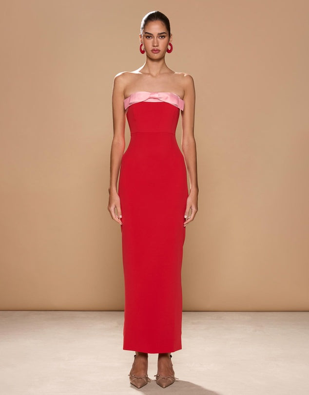 Ivrea Ribbon Dress - Red