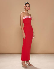 Ivrea Ribbon Dress - Red
