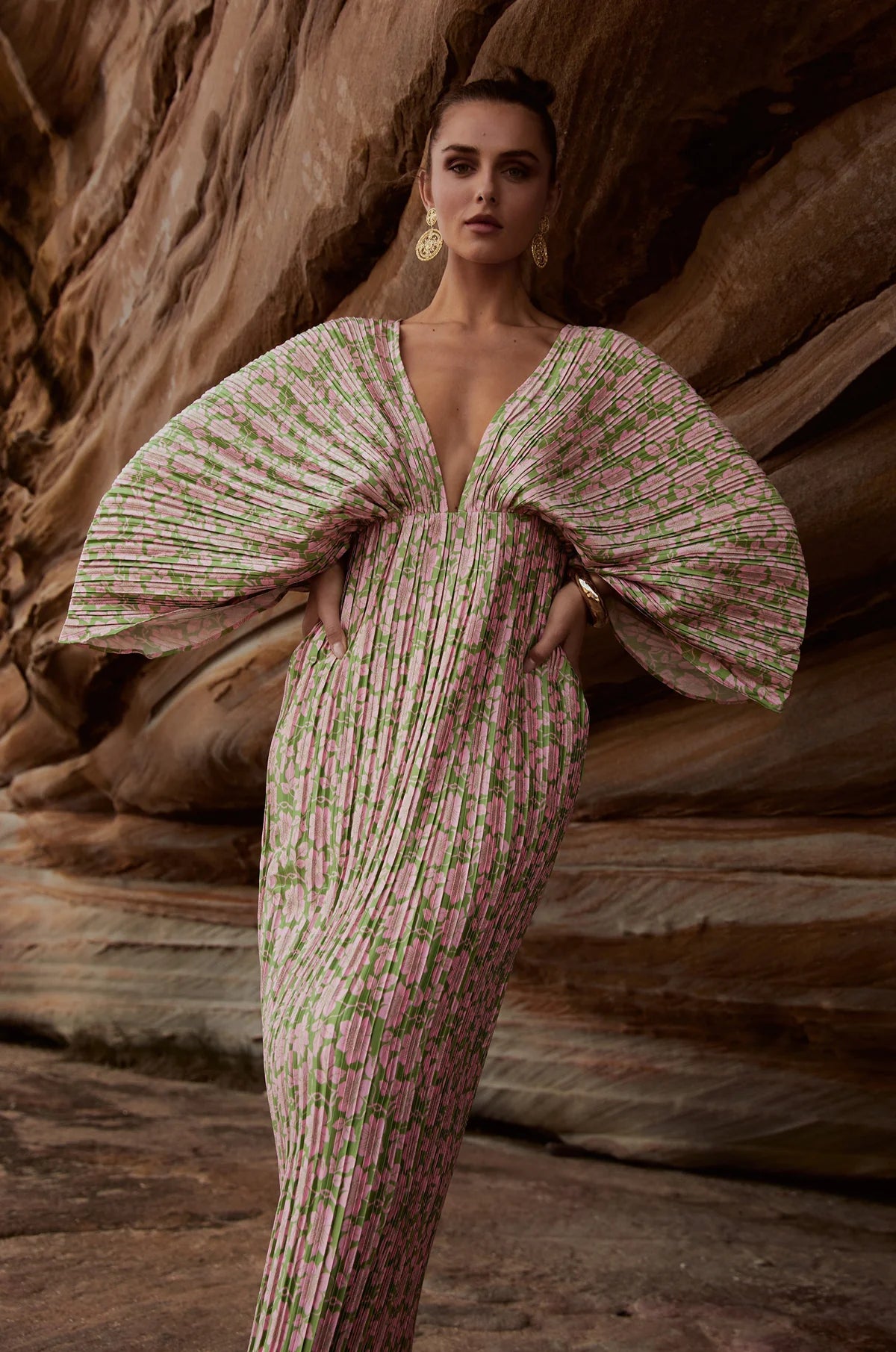 Gianna Forever Dress - Olive Pink Floral