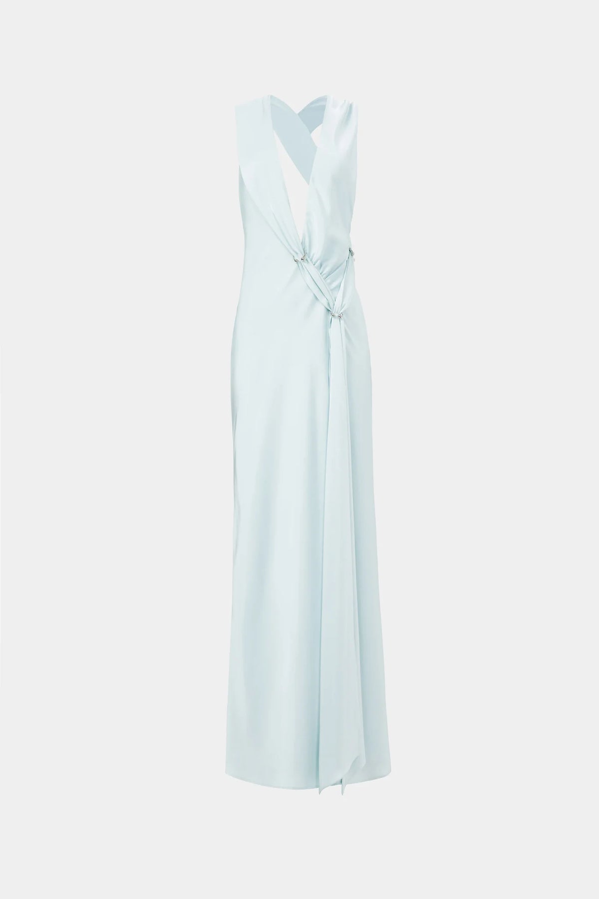 Harlow Satin Maxi - Ice Blue
