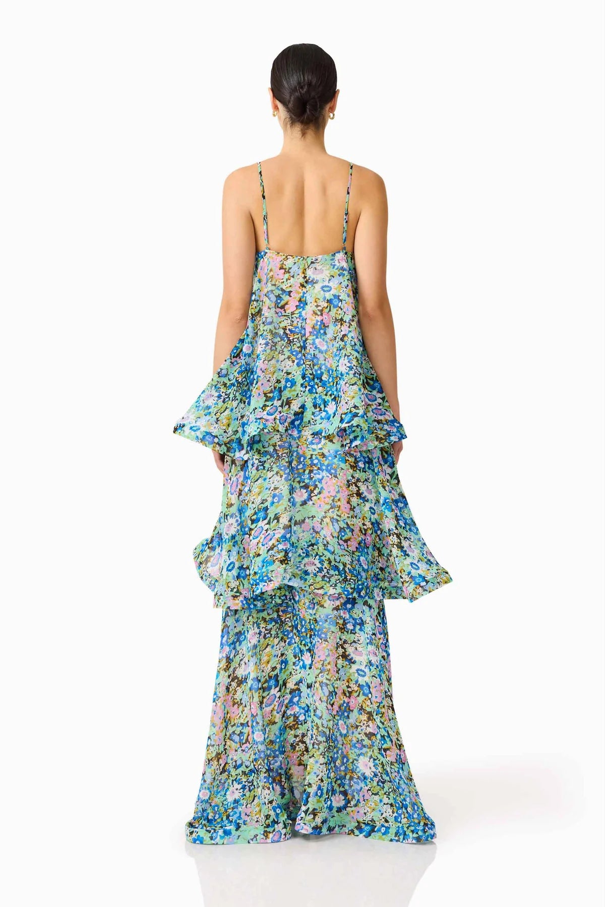 Armani Tiered Maxi - Blue Floral