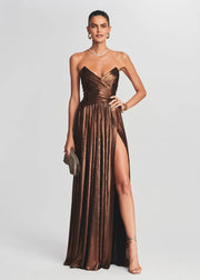 Retrofete Waldorf Dress - Metalic Bronze