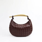 Noémie Woven Top-Handle Bag in Dark Grape Purple