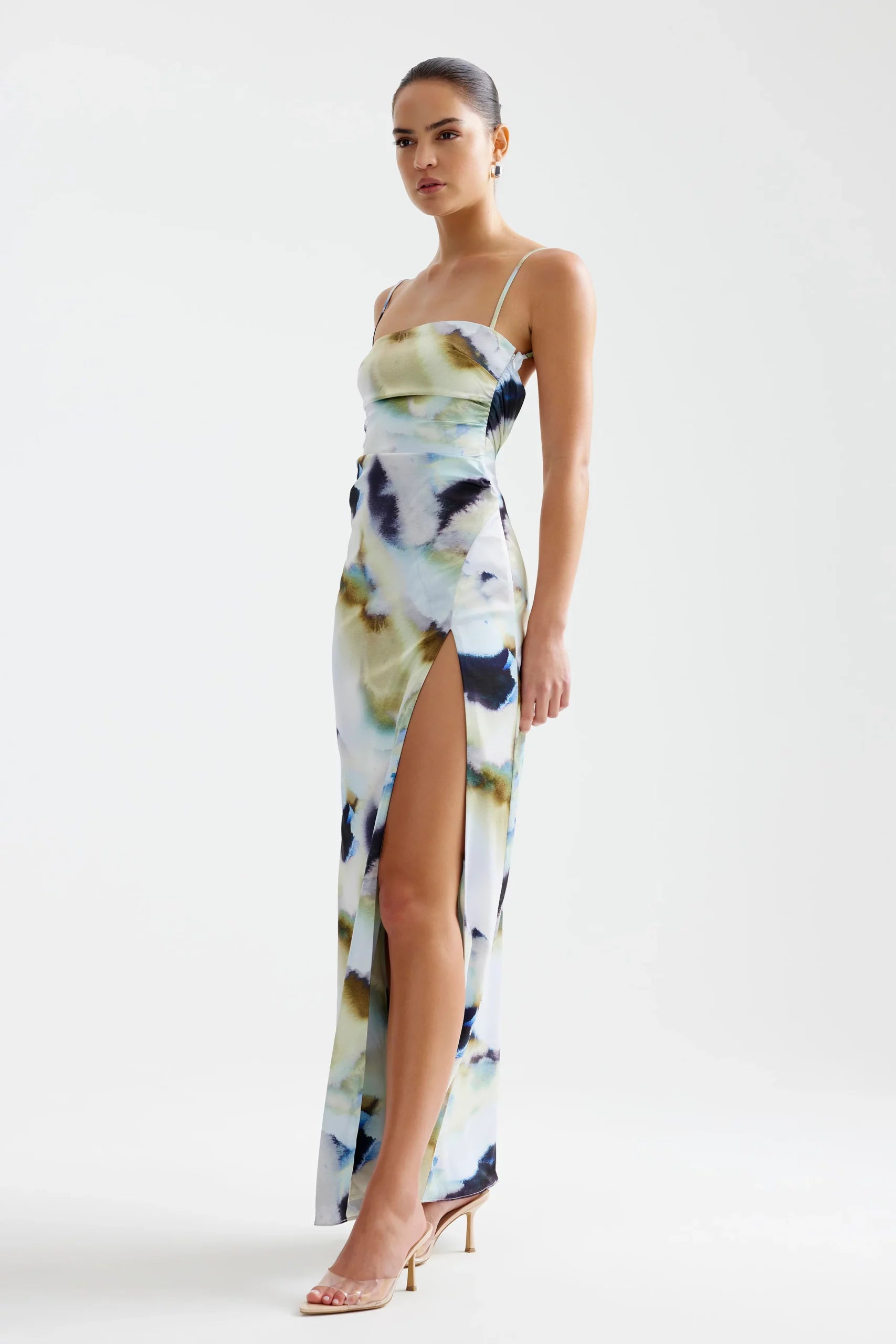 Kiri Dress - Blue Mineral Print