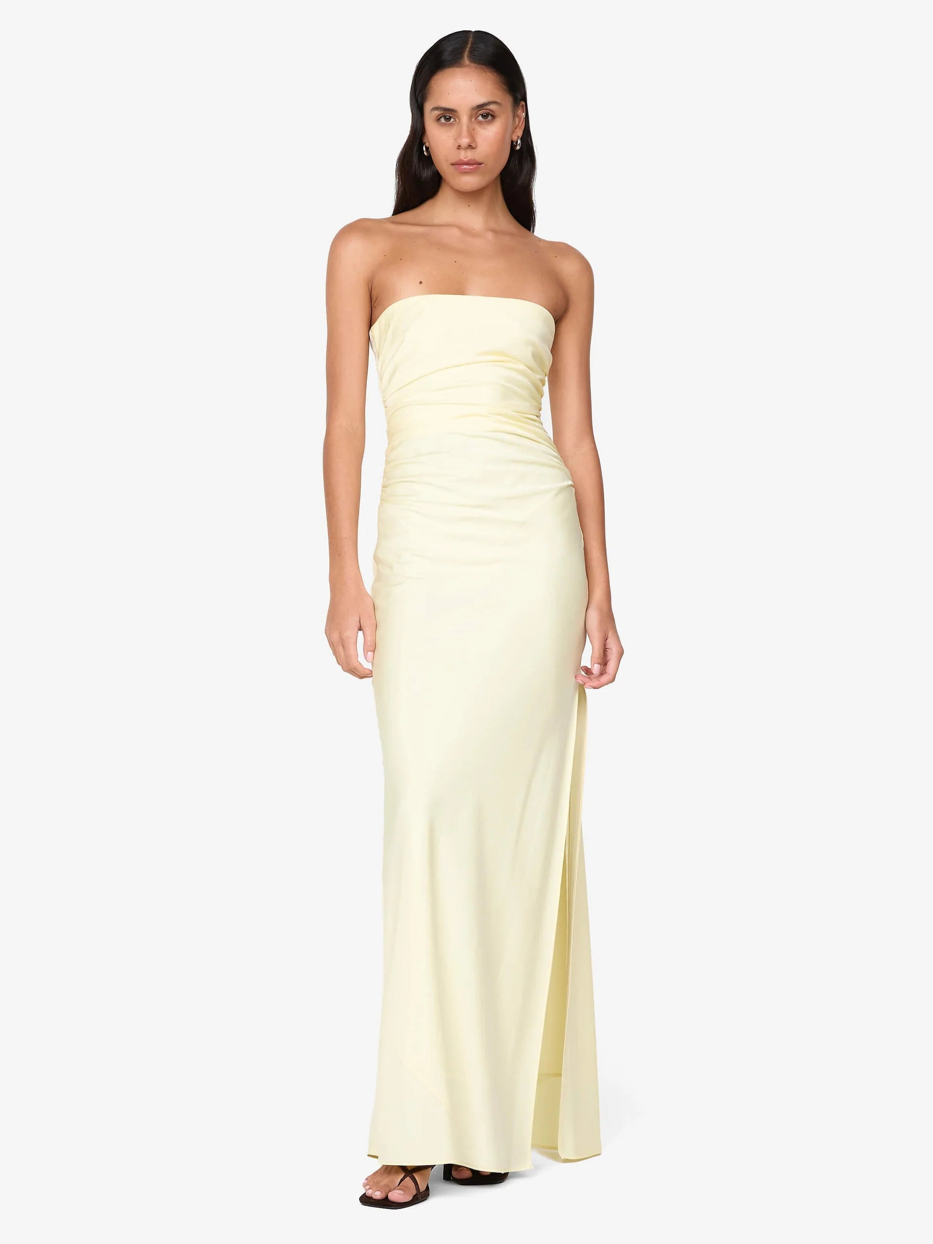 Eternity Strapless Maxi Dress - Ice Yellow