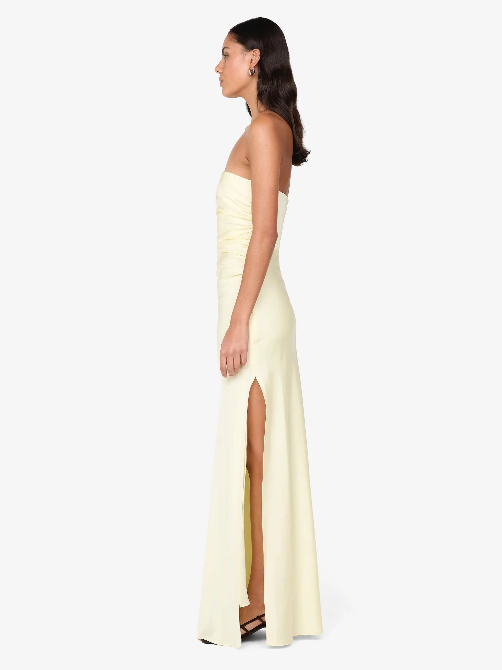 Eternity Strapless Maxi Dress - Ice Yellow