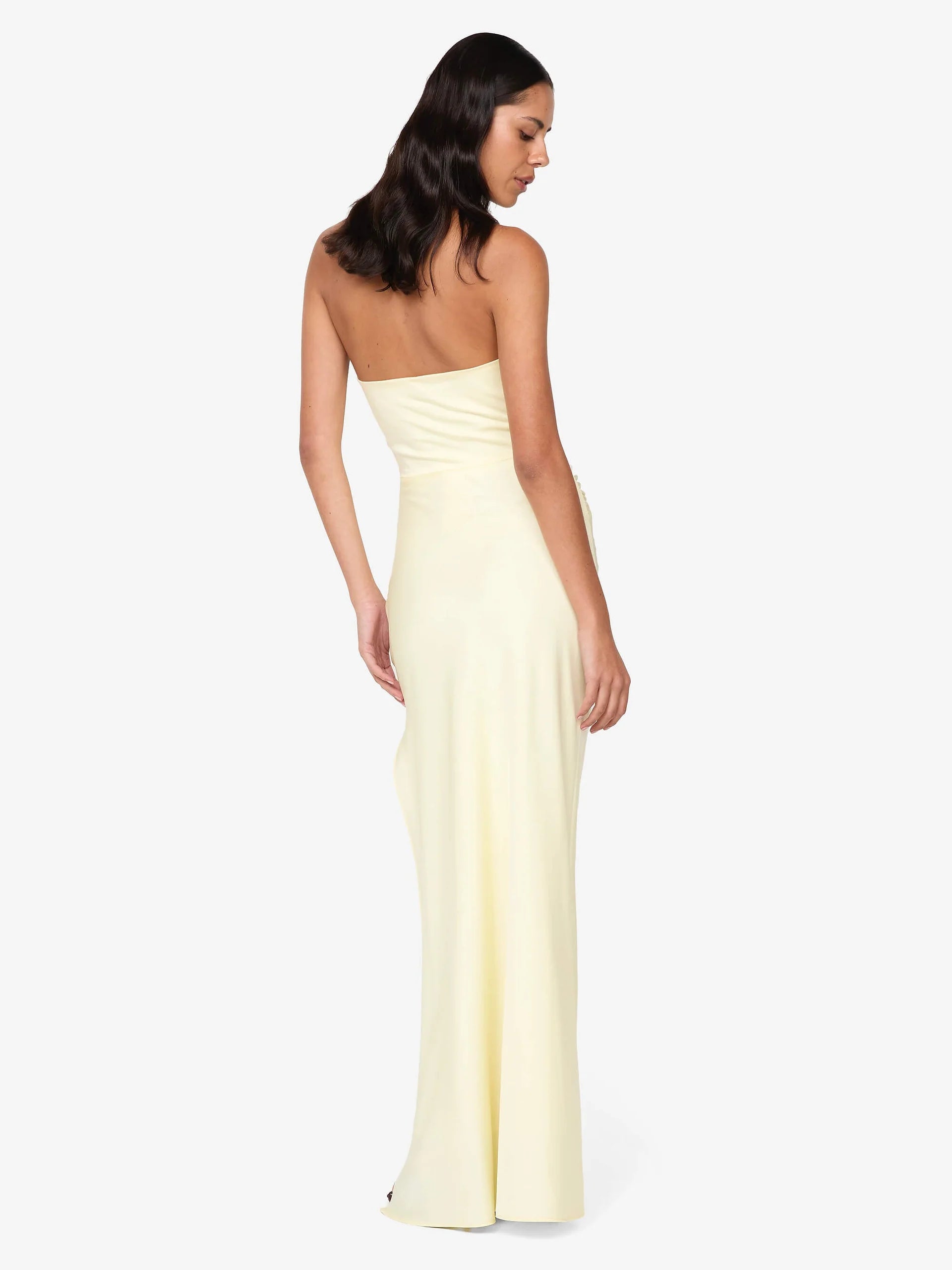 Eternity Strapless Maxi Dress - Ice Yellow