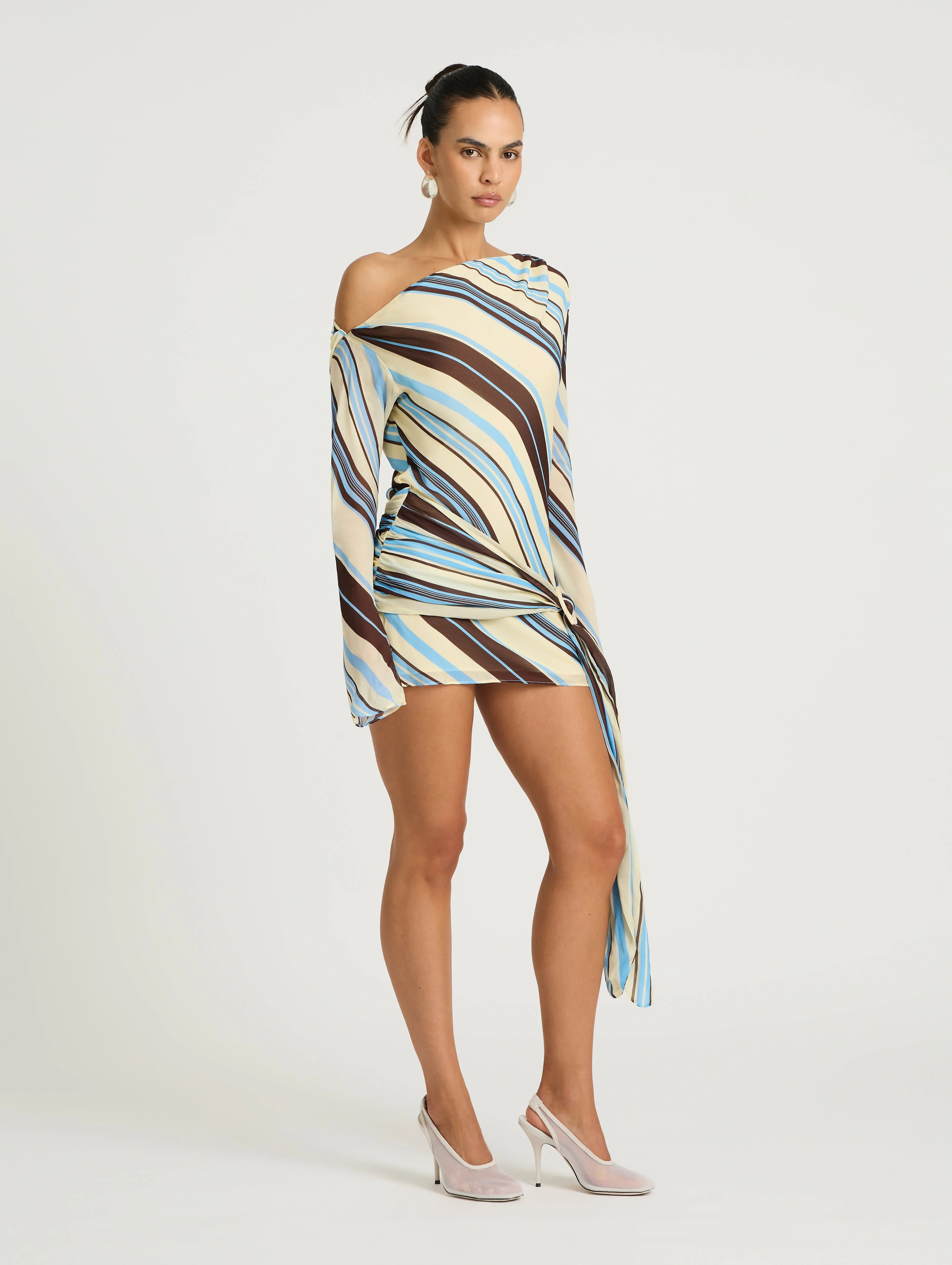 Elise Mini Dress - Ocean Stripe