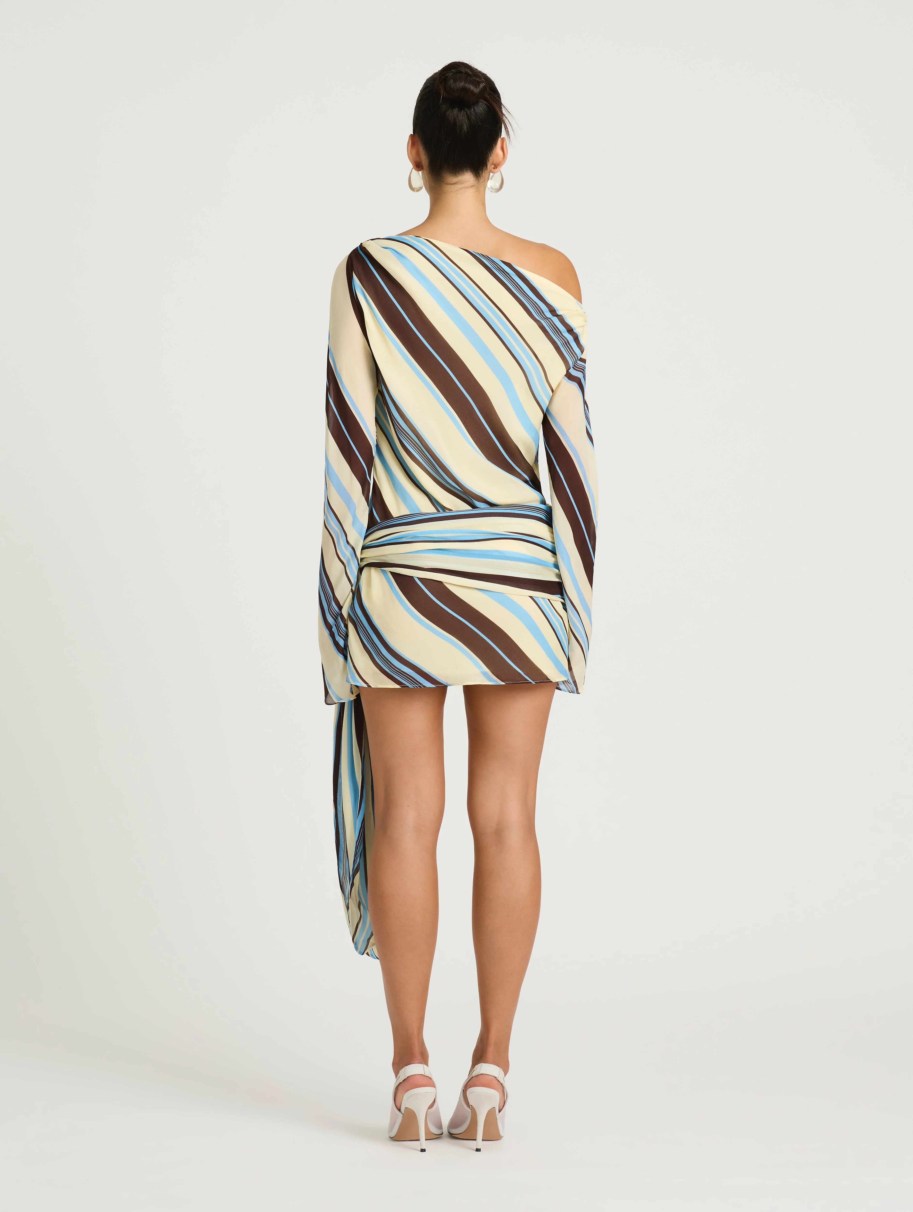 Elise Mini Dress - Ocean Stripe