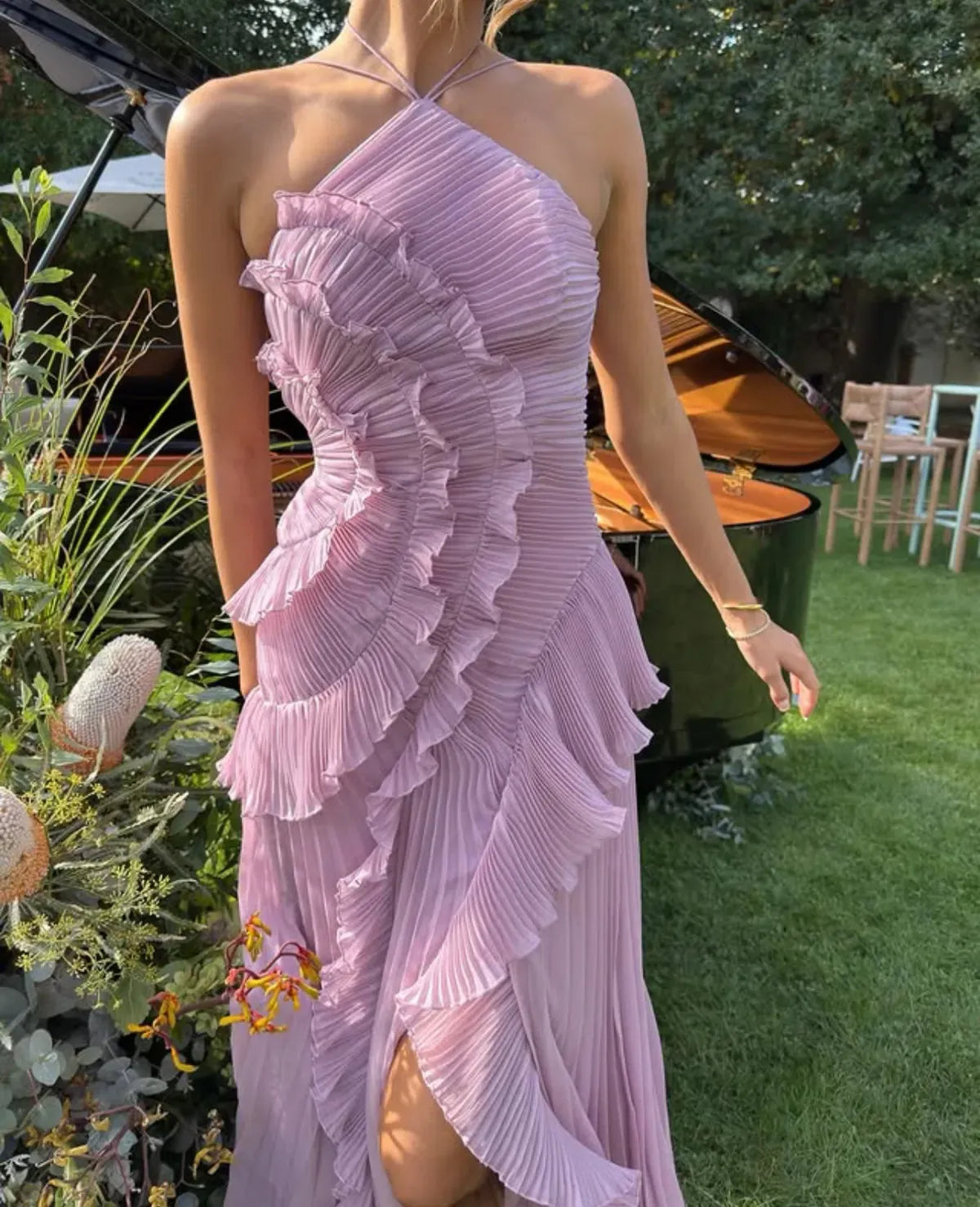 Lorelei Halter Dress - Hyacinth Lilac