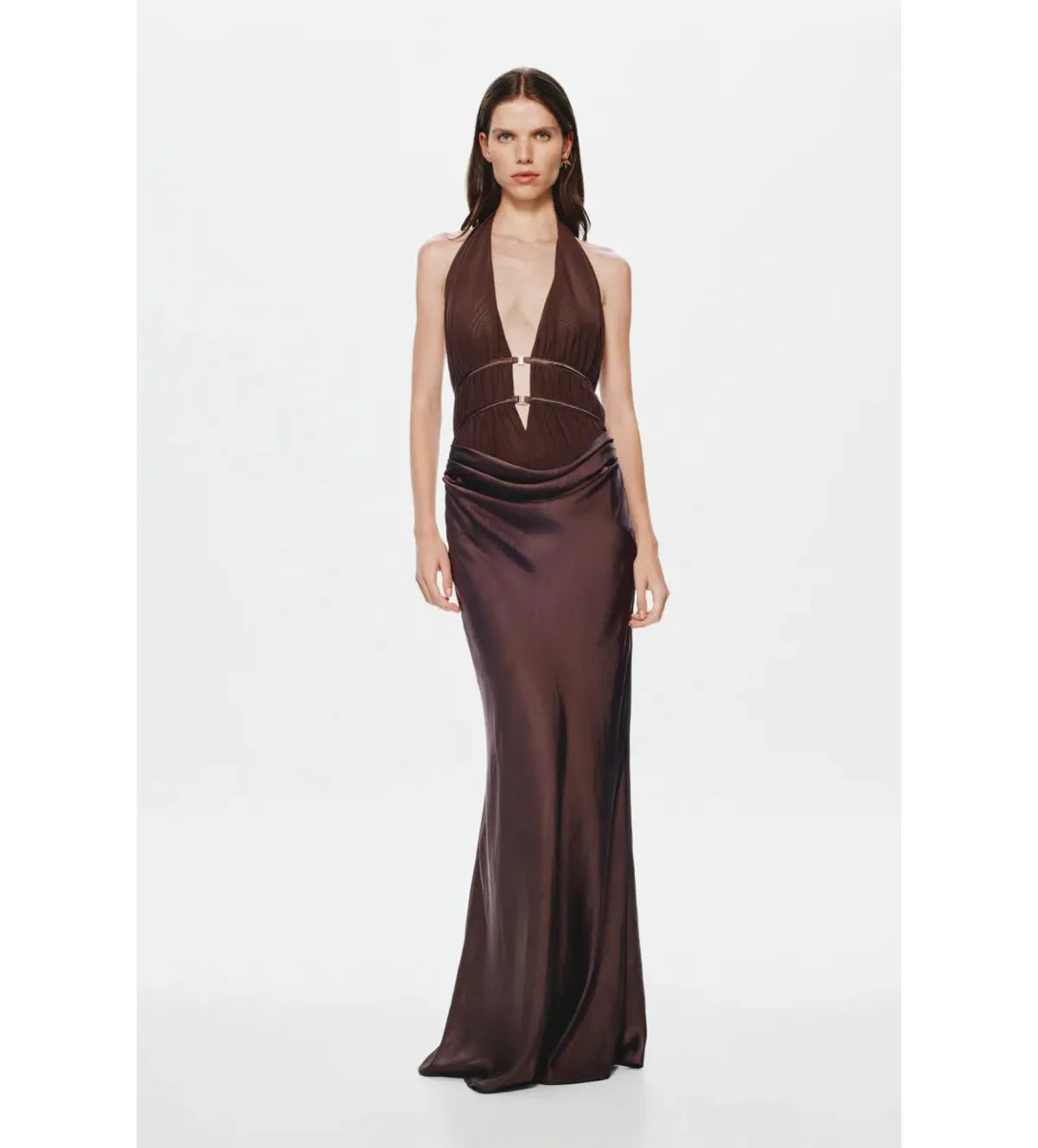 Celine Maxi Dress - Umber Brown