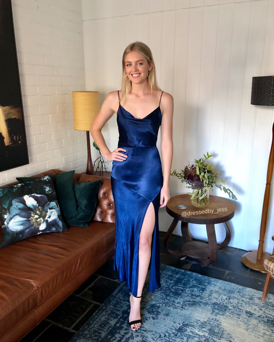 Sylvie Midi Dress - Navy