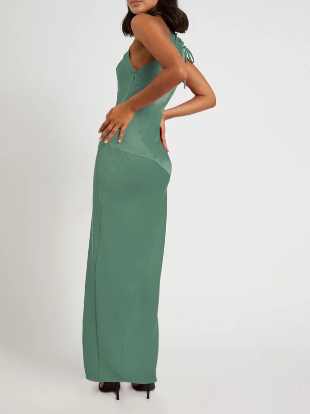 One Shoulder Jasmine Dress - Olive