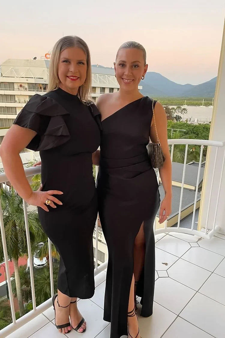 The Dreamer Asymmetrical Dress - Black