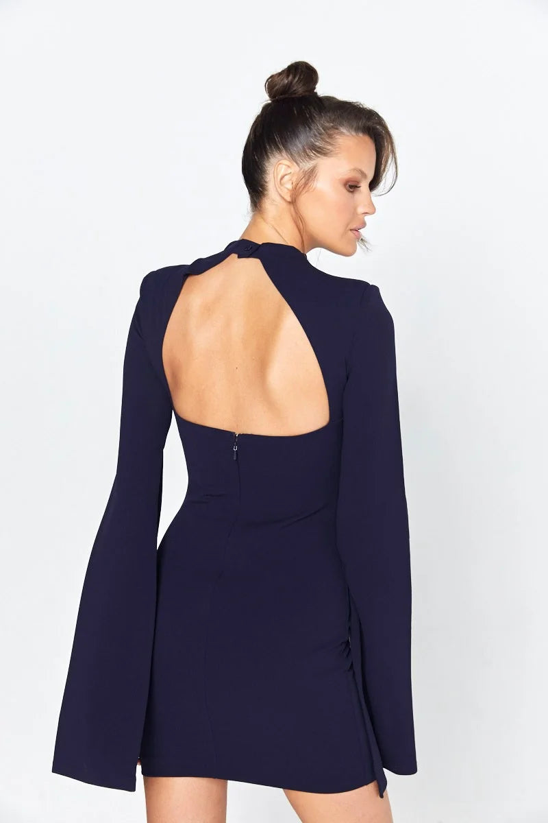 Sense Of Mystery Dress - Navy