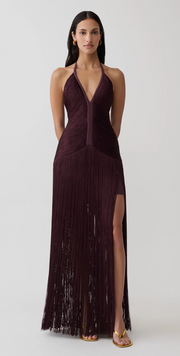 Tiffany Fringe Maxi - Plum
