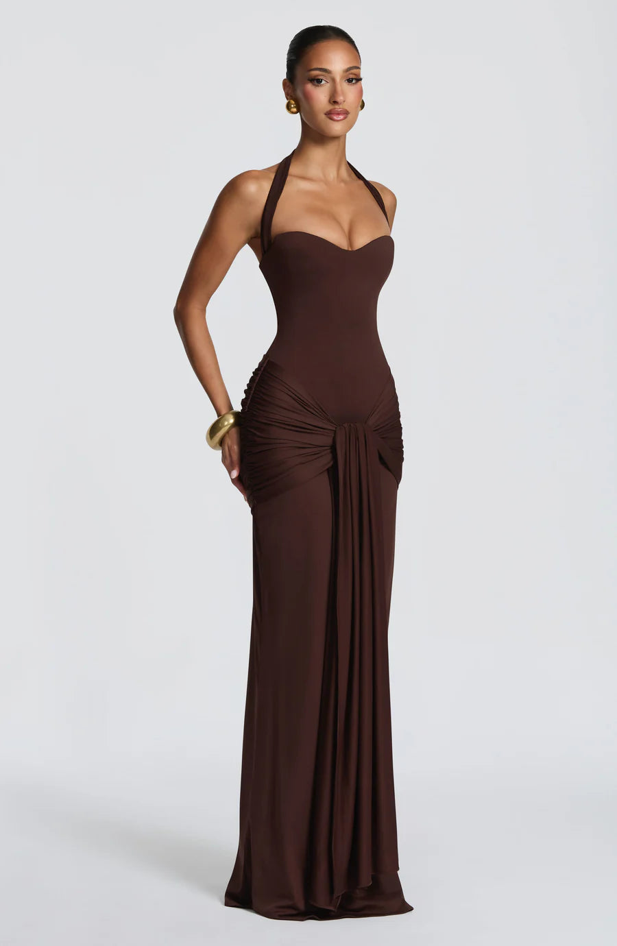 Gia Gown - Plum Brown
