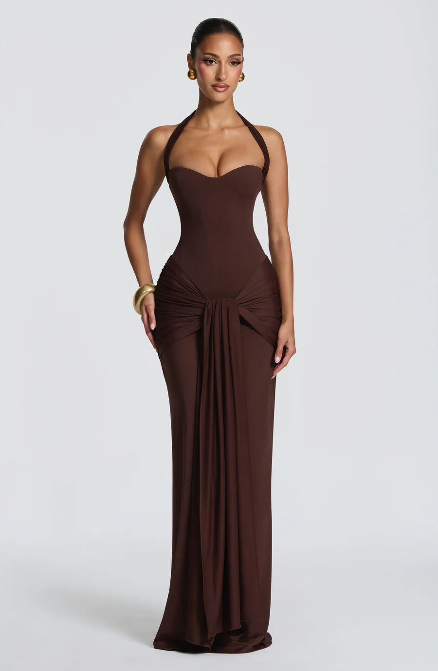 Gia Gown - Plum Brown