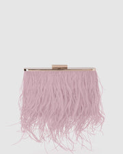Estelle Feather Clutch - Blush