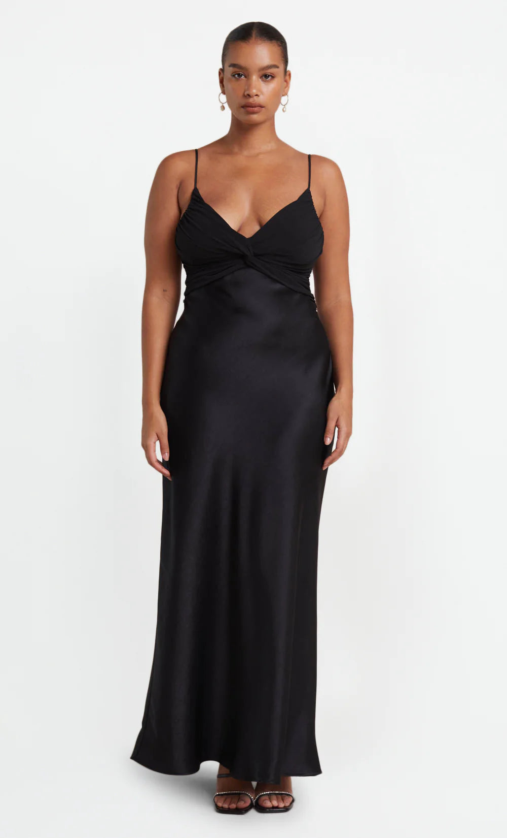 Hazel Twist Maxi Dress - Black