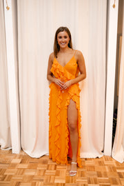 Nenah Gown - Bright Orange