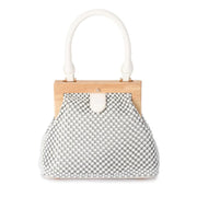 Marlo Ball Mesh Handle Bag - White