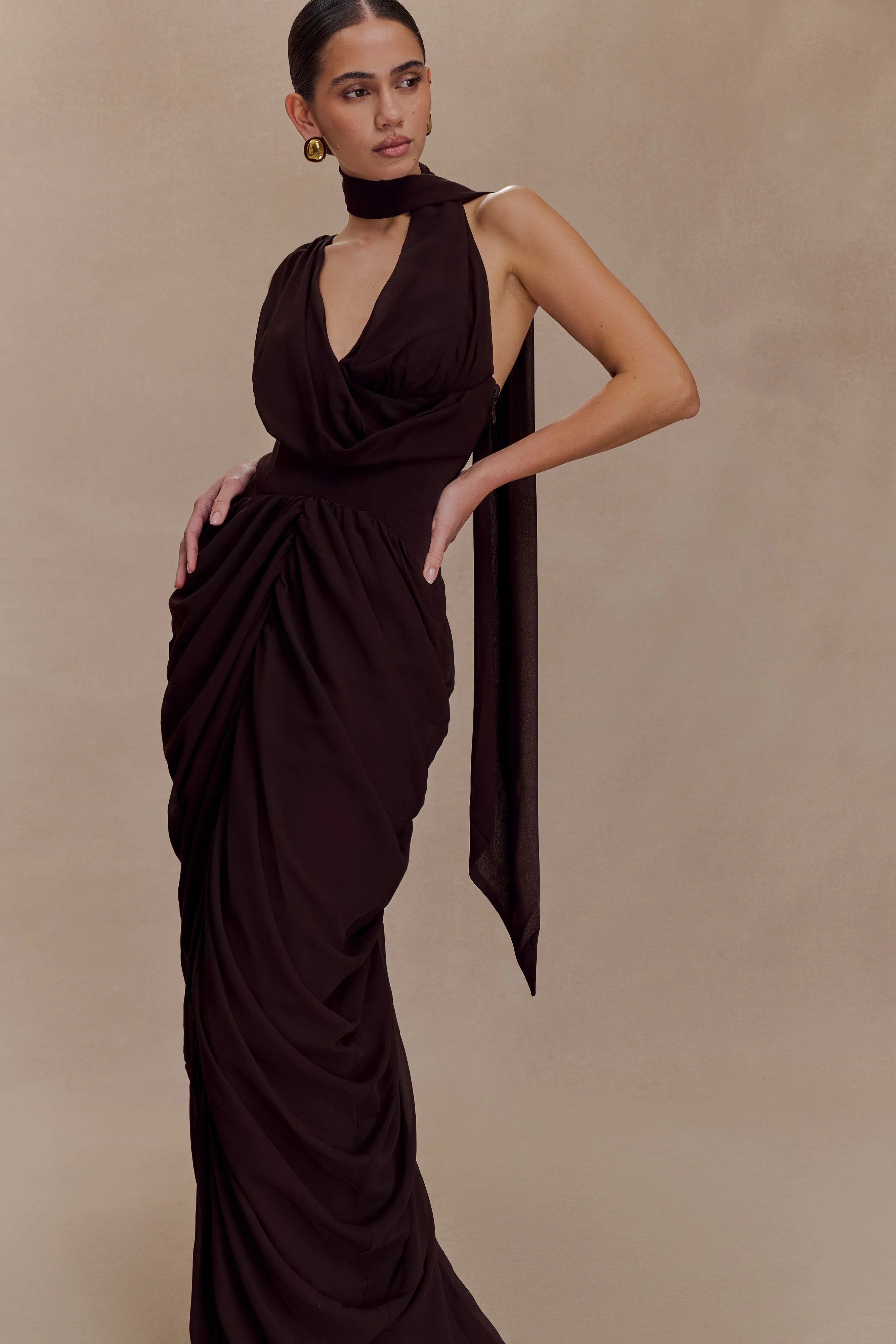 Alex Maxi Dress - Cacao Brown