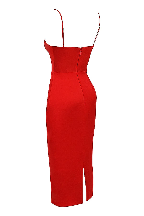 Anais Midi Dress - Scarlet